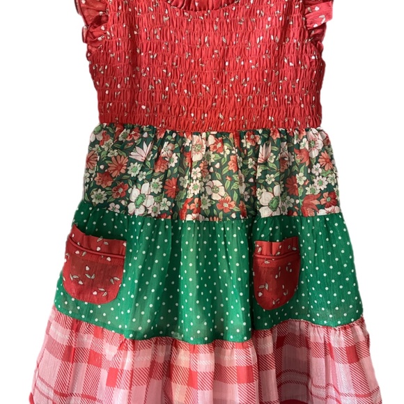 Girls Matilda Jane Holiday Flowy party Event Dress mix media - Picture 4 of 7